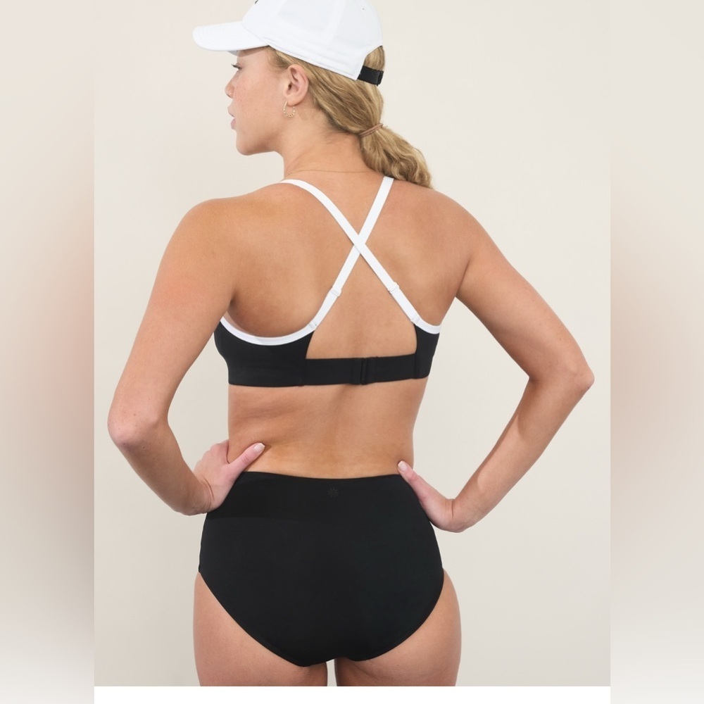 NWT Athleta Seabreeze Bikini Black Top Size XL (Best for D-DD Cups) - Picture 5 of 9